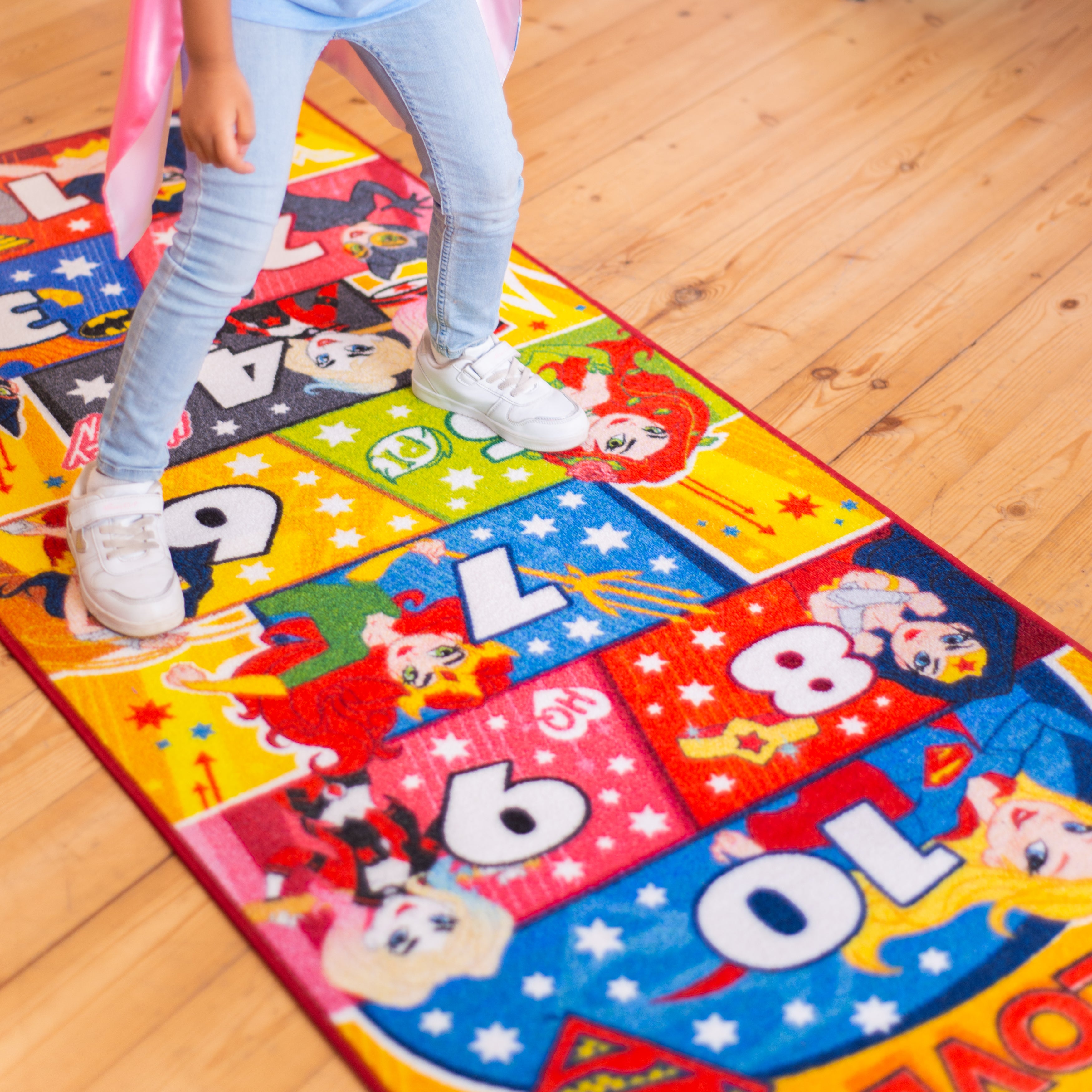 Justice League Hopscotch Counting Educational & Game Kids Rug - KC Cub ...
