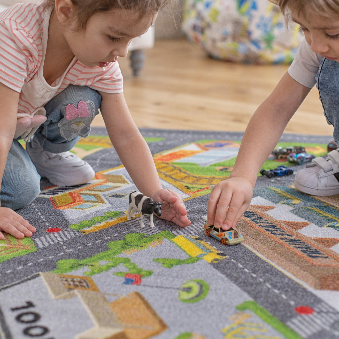 Kids Car Road Rugs Town Map – Handcraft Rugs