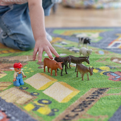 Kids Country Farm Construction Road Rug - KC CUBS