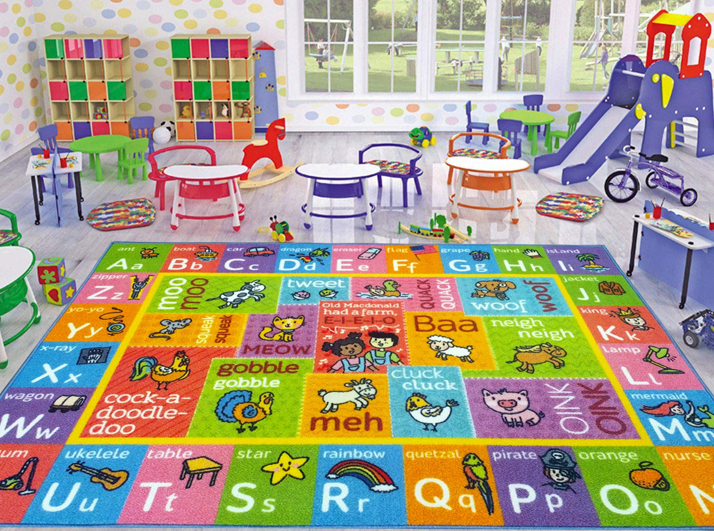 Kids ABC Animals Learning Area Rug - KC Cubs