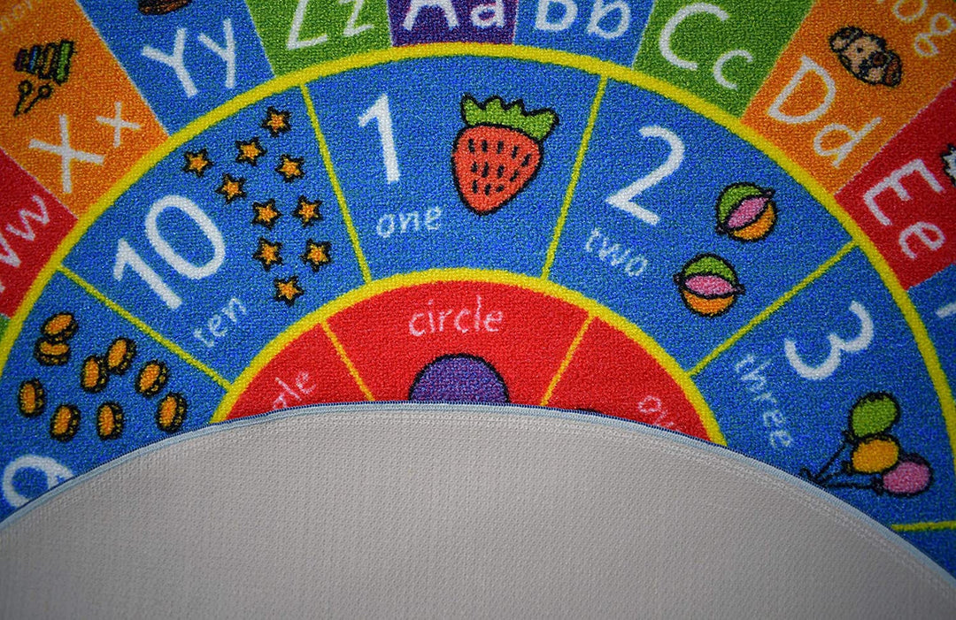 AKUNRUG ABC Kids Rug Oval 150×200C Educational Playat Rug Carpet