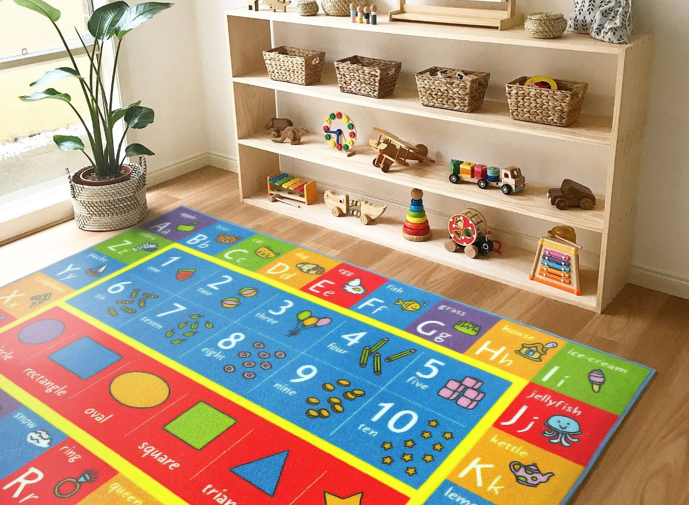 Abc Square Rug KIDS ABC NUMBERS SHAPES CLASSROOM PLAYROOM RUG - KC CUBS – KC Cubs