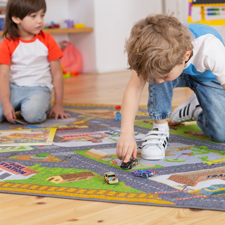 Construction play rug online